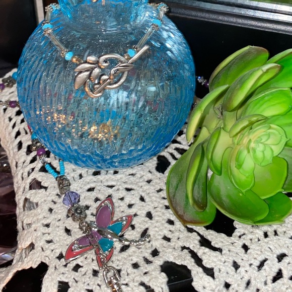 Brighton lanyard, stunning sterling, enamel and beaded - Picture 4 of 5